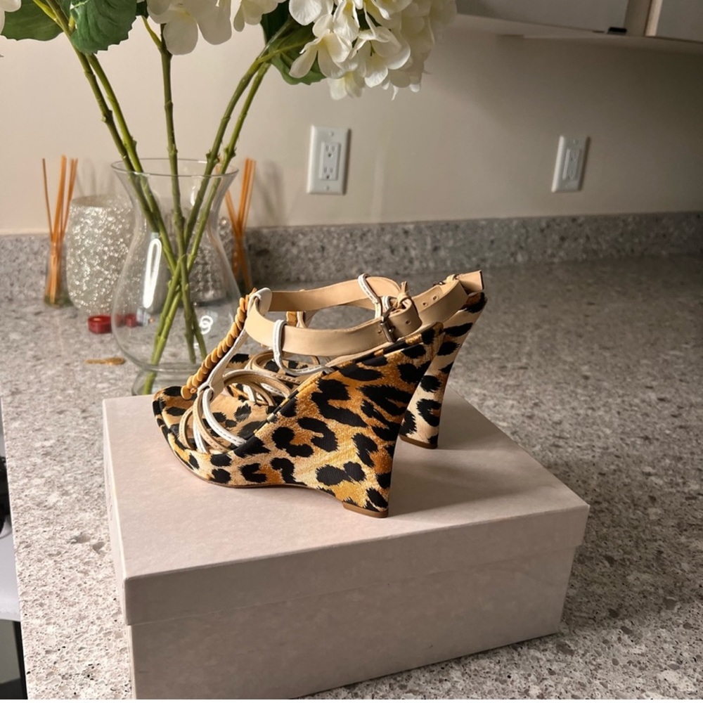 Casadei animal print wedge sandals - Picture 5 of 5